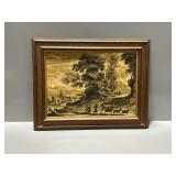 Van Amstel Co. Framed Serigraph Landscape