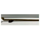 Vintage Maritime Brass Speaking Tube with Wooden Wall Mount
