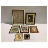 Framed Art and Decoratives Including 'A Virtuous Woman' Needlepoint