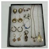 Costume Jewelry Including Necklaces, Earrings. and Bracelets