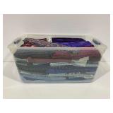 Mixture of Blue and Purple Fabrics... see photos
