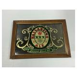 Ballantine Ale Framed Mirror with Wood Molding