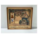 Pabst Blue Ribbon Framed Advertising Sign