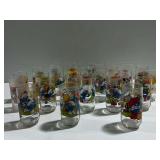 Pop Culture Drinking Glasses with Smurfs, E.T., Peanuts, and Muppets