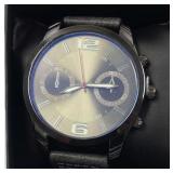 NIB Wrist Watch with Black Leather Band