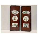 Pair of Chinese Porcelain Wall Plaque Panels