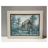 Framed Print Titled "Fall's Mill" by Burton Dye 1975