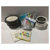 Birthday Party Supplies with Plates, Napkins, and Hats
