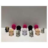 (10) Decorative Skulls with Various Finishes