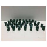 (40) New 2 in. Long Green Metal Pipe Connectors with Screws