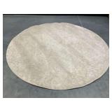 Circular Gray Patterned Area Rug... needs cleaning