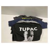 (4) T-Shirts Including Nirvana and Tupac