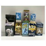 (9) Milwaukee Brewers Bobbleheads with Original Boxes