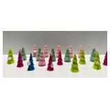 Group of Flocked Ceramic Trees