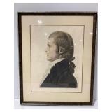 Framed Profile Portrait Print By Thos Marshall Smith 1901