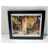 (2) Halloween Witch Prints Framed Together