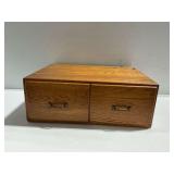 Wooden Desk Organizer with Drawers