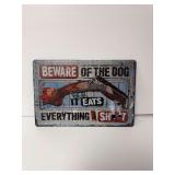 Beware of the Dog Funny Metal Sign … 8 x 12