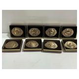 (8) 1989 Montana Centennial Belt Buckles with Boxes