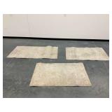 (3) Rectangular Area Rugs with Crackle Pattern... need cleaning