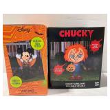 Gemmy Airblown Inflatables Including Mickey Mouse and Chucky