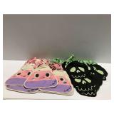 Fabric Trick or Treat Bags with Skull and Candy Corn Designs