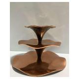 Nambe' 3-Tier Copper Serving Stand