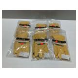 (6) Pairs Youngstown Ground Leather Work Gloves Size Large