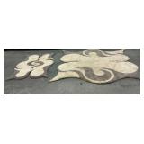 (2) Uniquely Shaped Area Rugs... need cleaning