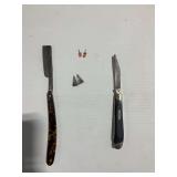 Pocket Knife, Straight Razor, Earrings, and More