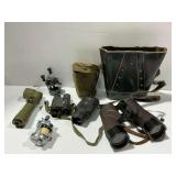 Military and Fishing Equipment Items with US Navy Binoculars