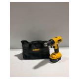 DeWalt 18V Cordless Drill with Charger and Tool Bag... works