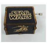 Star Wars Themed Wooden Hand Crank Music Box