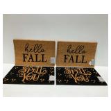 (4) Fall and Halloween Doormats