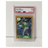Mark McGwire Rookie Card 1987 Topps PSA Graded Baseball