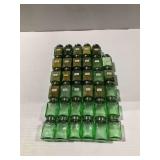 Green Glass Spice Jars with Metal Lids