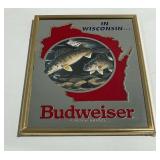 Budweiser In Wisconsin Wildlife Mirror Sign