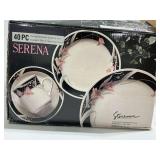 40 Piece China Pearl Serena Stoneware Dinnerware Set in Box