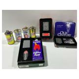 Zippo Lighter Sets and Beer Can Lighters