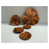 MCM Bovano of Cheshire Enamelled Copper Dish Set