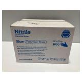 Box of 1000 Rubberex GentleTouch Blue Nitrile Powder Free Disposable Gloves Size Large
