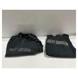 (2) Harley Davidson Black Shirts Sizes L and XL