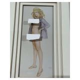 Framed Alberto Vargas Print with Signature
