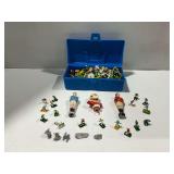 Plastic and Metal Football Figures with Case