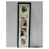 (4) Halloween Postcards Framed Vertically