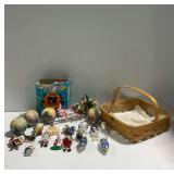 Holiday Ornaments and Decor with Musical Wooden Wall Decoration