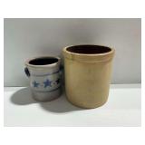 (2) Stoneware Crocks