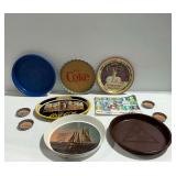 Advertising Trays, Coasters and Fischl's Menu