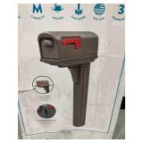 Architectural Mailboxes Classic Mocha Plastic Mailbox and Post Kit