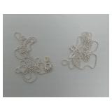 (2) Sterling Silver Bead Necklaces....18 in. long